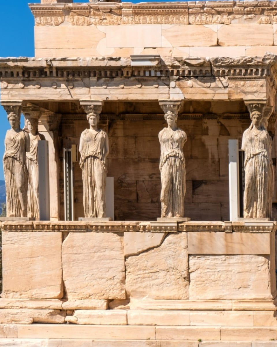 Six carved female figures of Erechtheion, Athens Six carved female figures of Erechtheion, Athens